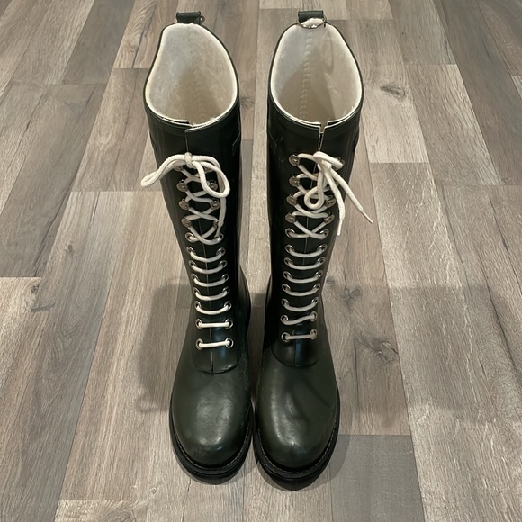 Women Ilse Jacobsen Rainboots Long | Long Rubber Boots Army - Picture 6 of 16